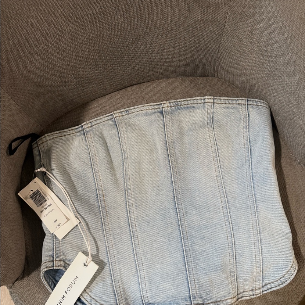 Denim Forum Sky Blue Corset Top